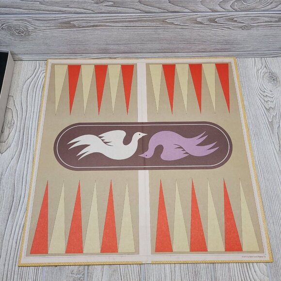 Backgammon Game Wood Pieces Game Night 1975 Selchow and Richter Vintage - Picture 3 of 15